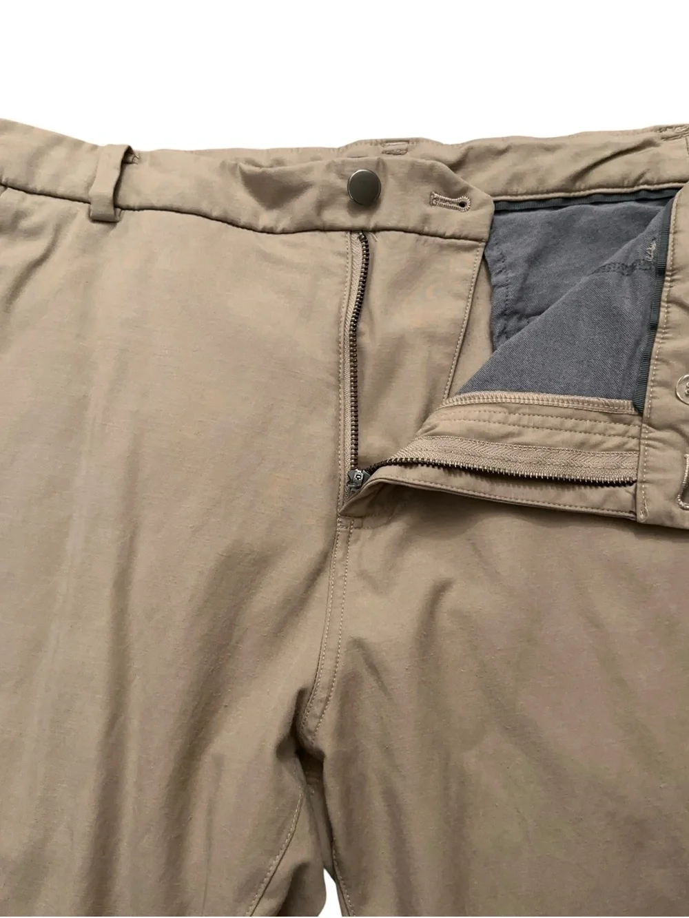 Lululemon Commission Pants Mens Size 36 Slim Fit 5-Pockets Stretch Beige